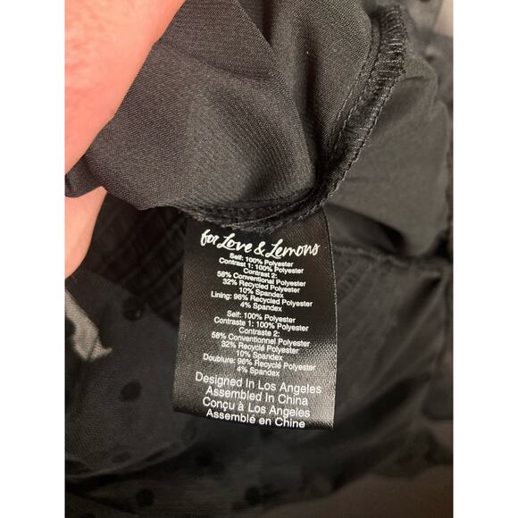 For Love & Lemons Jourdan Off the Shoulder Mini Dress Black w/ Gloves size M - Picture 11 of 16